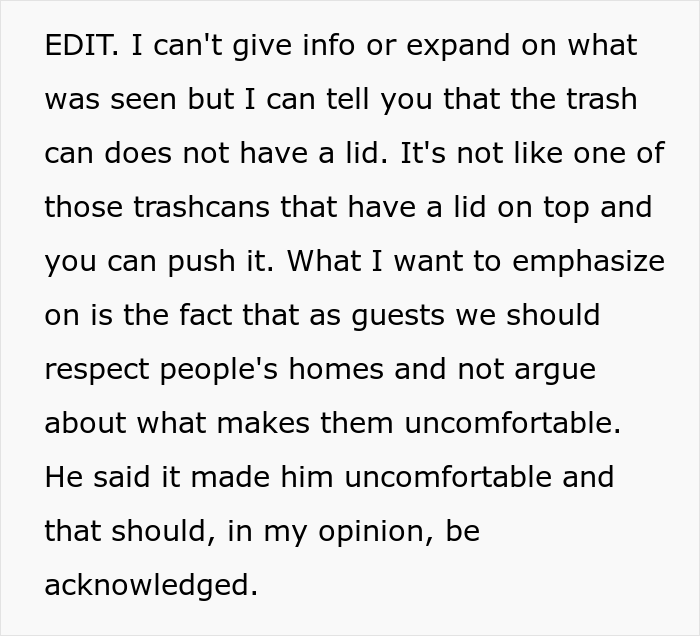 "Am I A Jerk For Telling My Wife That Leaving Her Used Pad In My Brother's Place Was Inappropriate?"