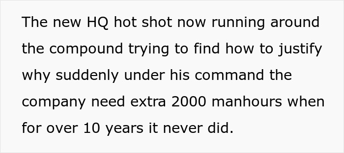 New Manager Demands Employees “Work On The Clock”, And One Malicious Compliance Later, They Rack Up 2,000 Extra Man Hours New Manager Demands Employees “Work On The Clock”, And One Malicious Compliance Later, They Rack Up 2,000 Extra Man Hours