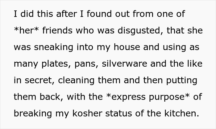 &ldquo;I Took Her Key&rdquo;: Mom Gets Banned From Her 24 Y.O. Daughter&rsquo;s House For Purposefully &ldquo;Sabotaging Her Kosher Kitchen&rdquo;