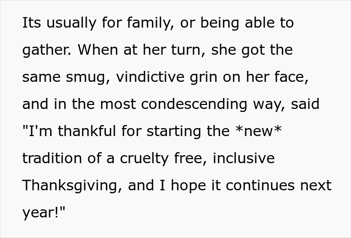 Mom &ldquo;Publicly Embarrasses&rdquo; Rude Vegan Daughter-In-Law At Thanksgiving
