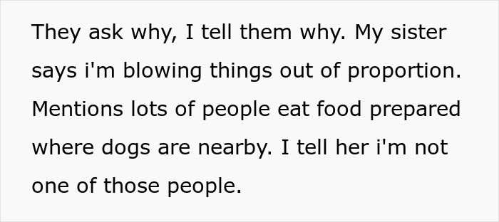 Woman Knows Her Sister's Dog Hair Frequently Ends Up In Food, So She Turns Around And Leaves Thanksgiving Dinner When She Sees It There