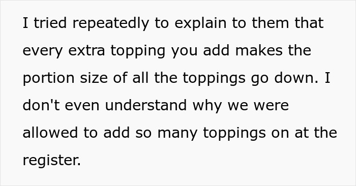 Pizza Maker Tries To Explain To Couple That They Ordered Too Many Toppings And The Pizza Won&rsquo;t Cook, They Insist And The Worker Maliciously Complies