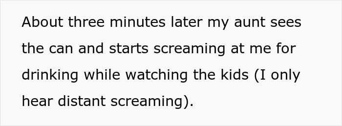 "My Aunt Sees The Can And Starts Screaming": Man Sick And Tired Of Always Having To Babysit Relatives At Family Events, Solves The Problem