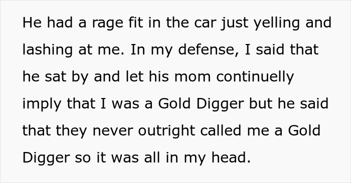 "I Snapped": Fiancé's Family Implies That This Woman Is A Gold Digger, So She "Exposes" His Unemployment At The Dinner Table "I Snapped": Fiancé's Family Implies That This Woman Is A Gold Digger, So She "Exposes" His Unemployment At The Dinner Table