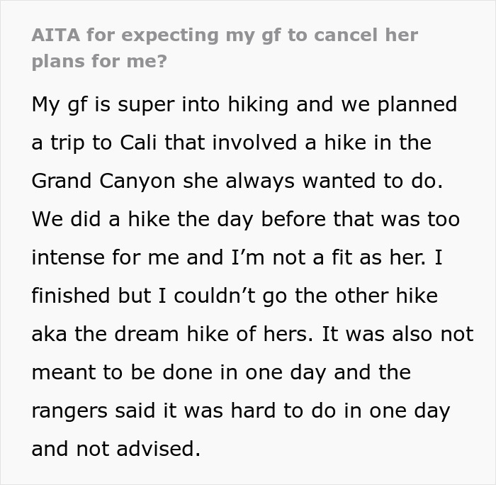 &ldquo;[Am I The Jerk] For Expecting My Girlfriend To Cancel Her Plans For Me?&rdquo;