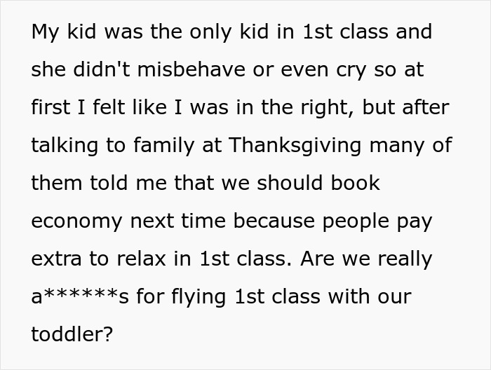 Mother Wonders If She&rsquo;s A Jerk For Buying First-Class Ticket For Her Toddler