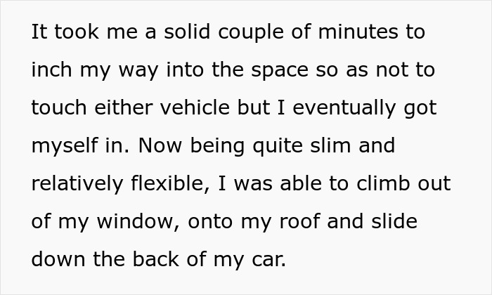 Guy Spots Two Cars Taking Up Multiple Spaces So Nobody Parks Next To Them, Finds A Satisfying Way To Get His Point Across Guy Spots Two Cars Taking Up Multiple Spaces So Nobody Parks Next To Them, Finds A Satisfying Way To Get His Point Across