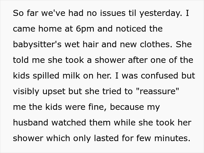 Woman Catches Babysitter Right After She Took A Shower At Their House, Blows Up At Her