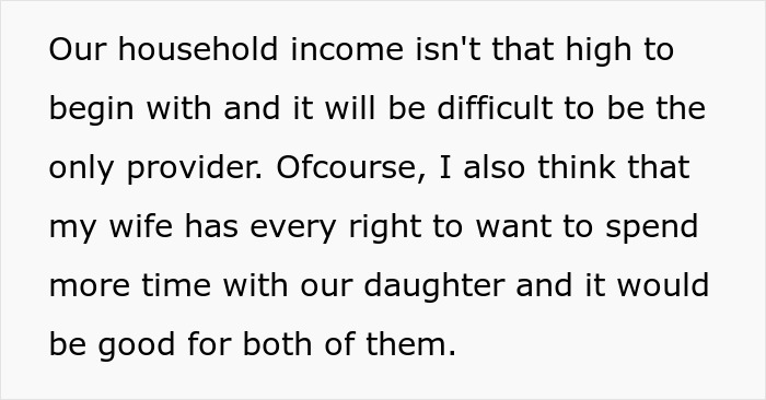 Woman Wants To Become A Stay-At-Home Mom, Husband Then Tells Her That She Would Have To Cover All The Housework While He Works, An Argument Ensues 