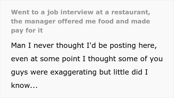Candidate Has To Walk 5 Miles After Job Interview After Being Made To Pay For The Food They Offered Him