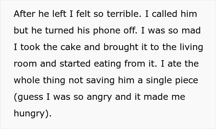 Man Gets Upset With His Wife Who Ate His Whole Birthday Cake Because He Left Her Alone To Celebrate His 30th Birthday With His Parents Man Gets Upset With His Wife Who Ate His Whole Birthday Cake Because He Left Her Alone To Celebrate His 30th Birthday With His Parents