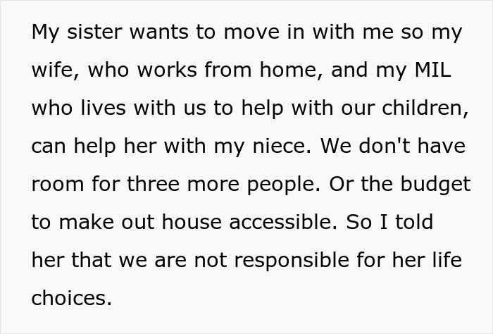 Man Refuses To Take In His Sister And His Special Needs Niece, Gets Backed By Netizens