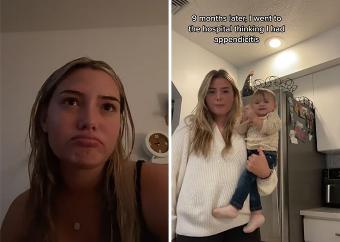 Woman Unexpectedly Gives Birth To A "Frat Baby" After Going To ER Thinking Her Appendix Is Bursting As She Had No Symptoms Woman Unexpectedly Gives Birth To A "Frat Baby" After Going To ER Thinking Her Appendix Is Bursting As She Had No Symptoms