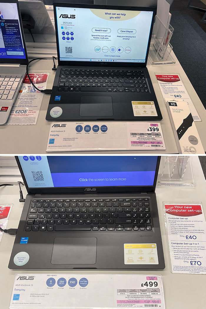 As Black Friday Looms, Curry's Seem To Have Begun Inflating Their Prices Just To Drop Them. These Photos Are Taken 4 Days Apart, And It Wasn't In The Sale