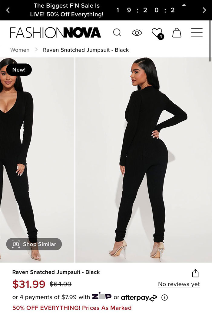 I Had Stuff In My Cart For Black Friday Sale (50% Sitewide). My Cart Is Like $10 Less Cause They Just Marked Up The Original Price. This Jumpsuit Was Not $65, It's Always Been $30