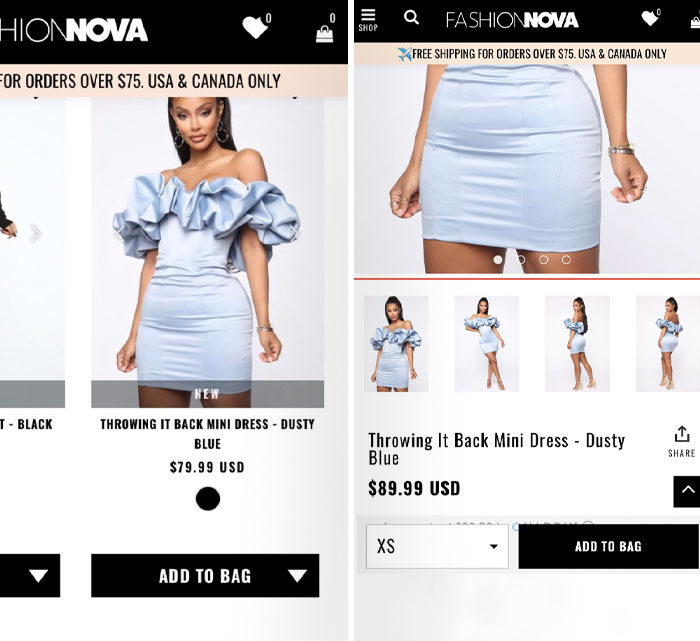 Exhibit Of How Black Friday Is A Scam. Two Days Ago, This Dress Was $79.99, And Now It’s $89.99