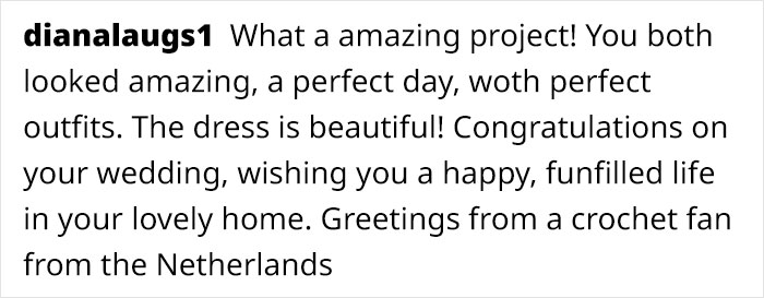 This Bride Finished Knitting Her Wedding Dress 4 Days Before The Wedding, Documented The Entire Process And Shared It Online