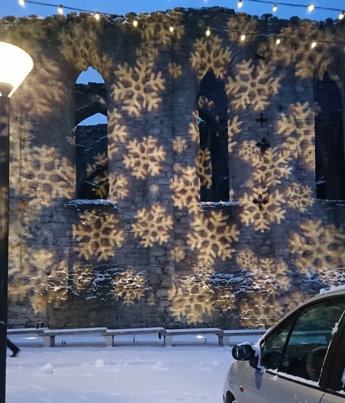 Sweden, Gotland. Every Year They Put This Snowfa