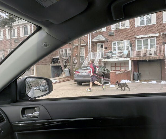 After Looking For A Spot For 30 Minutes And Being Late To My Class, This Man Walking His Dog Offered His Driveway