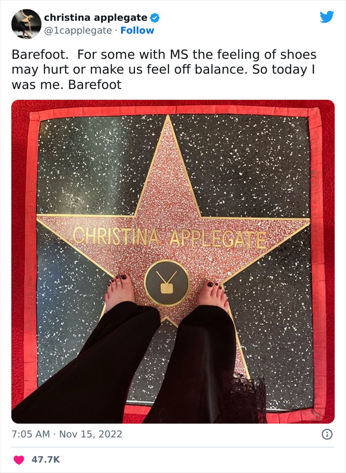 People Are Cheering On Christina Applegate For Appearing In Public For The First Time After Her MS Diagnosis To Uncover Her Hollywood Star Of Fame