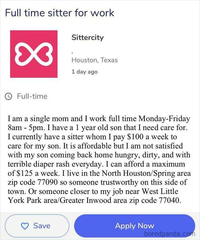 “I Only Pay $100 A Week For A Full Time Parent”