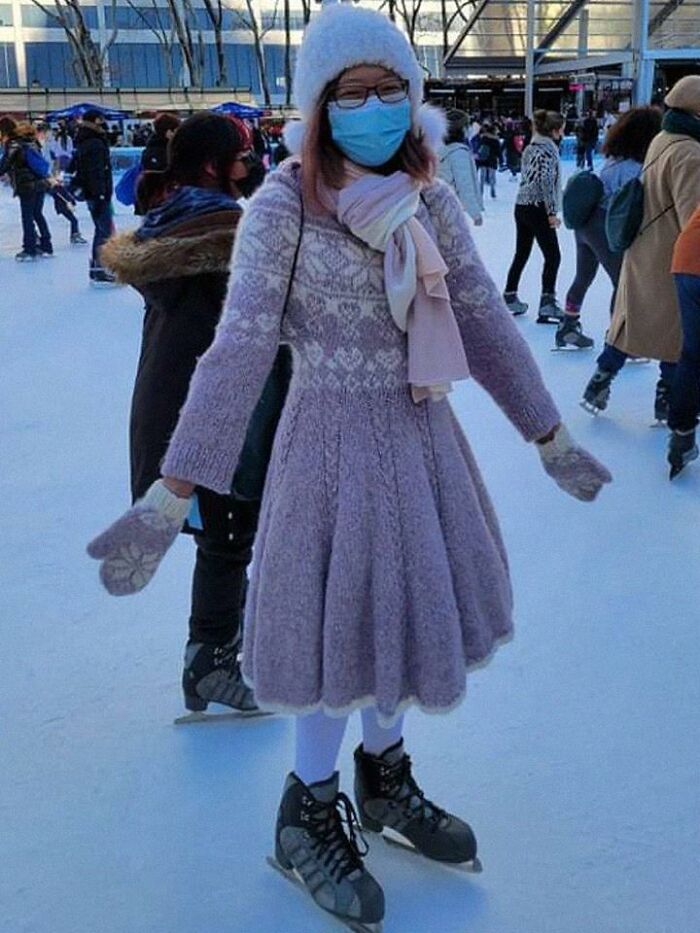 Finally Got To Wear My Dress And Mittens Set Skating!!