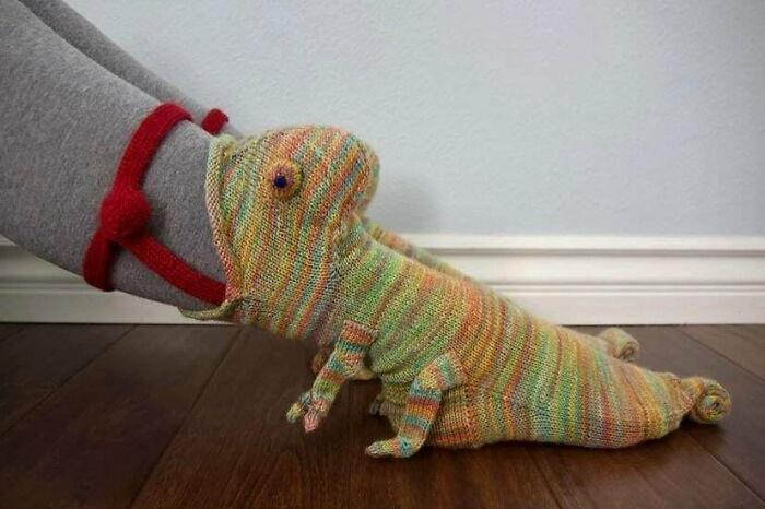 Tried My Hand At Knitting Some Chameleon Socks!!