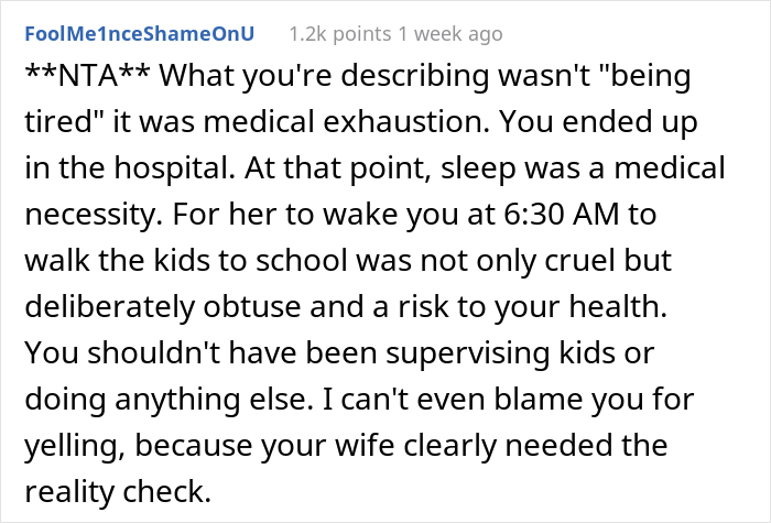 “I Ended Up Losing My Mind”: Man Asks If He Was Wrong To Yell At His Wife After She Woke Him Up To Help With The Kids “I Ended Up Losing My Mind”: Man Asks If He Was Wrong To Yell At His Wife After She Woke Him Up To Help With The Kids