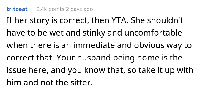 Woman Catches Babysitter Right After She Took A Shower At Their House, Blows Up At Her