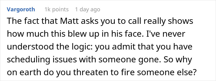 Boss Issues An Ultimatum After Woman Refuses To Work On Her Time Off, She Doesn&rsquo;t Waste A Second And Quits
