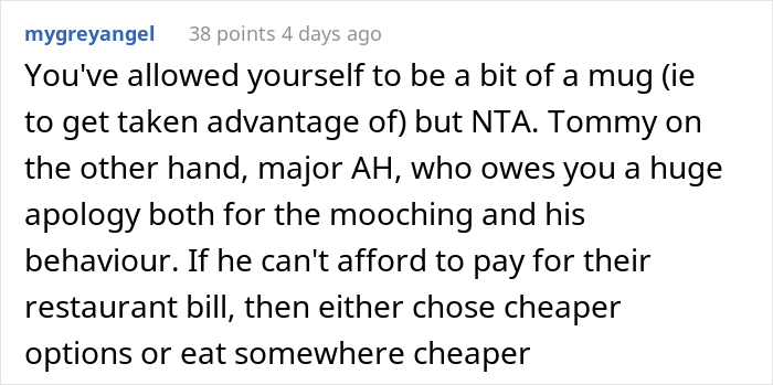 "He Was Absolutely Appalled": Guy Refuses To Pay For His Friend's Wife's Meals Anymore, Drama Ensues