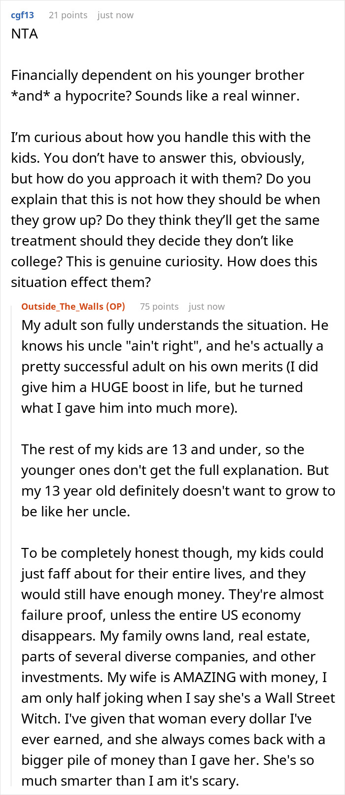 &ldquo;AITA For Pointing Out That My Brother Lives A Very Privileged Life?&rdquo;