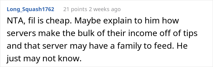 Man Blows Up After His In-Law Secretly Tips And ‘Embarrasses’ Him At A Restaurant, Family Drama Ensues Man Blows Up After His In-Law Secretly Tips And ‘Embarrasses’ Him At A Restaurant, Family Drama Ensues