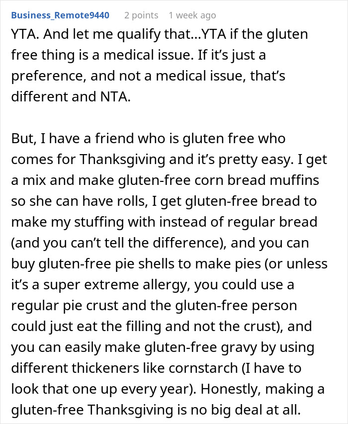 Man Refuses To Accommodate Niece&rsquo;s &ldquo;Special&rdquo; Diet For Thanksgiving, Divides The Family And The Internet