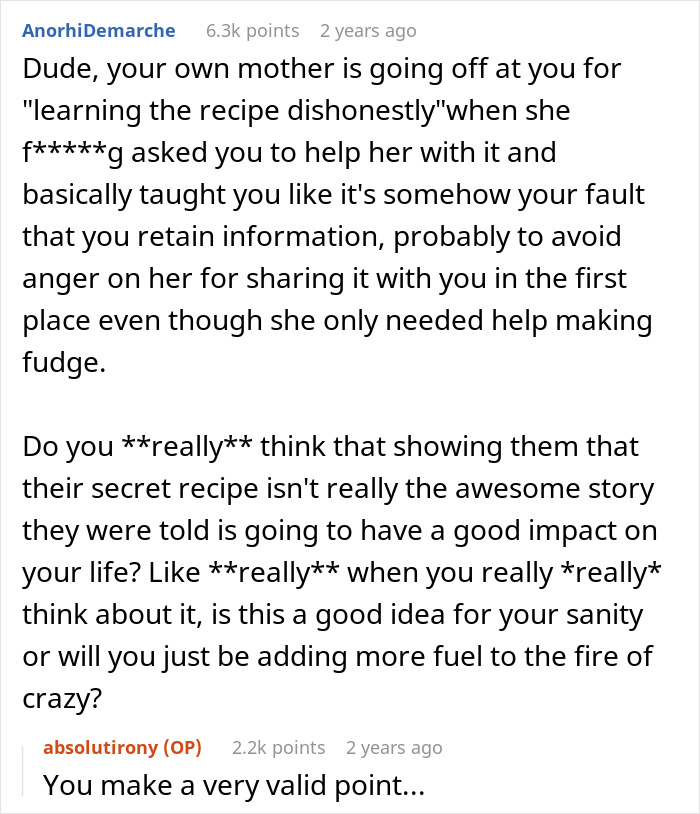 Person Wants To Expose To Mom That Their &lsquo;Secret Family Recipe&rsquo; Actually Came From The Side Of A Can