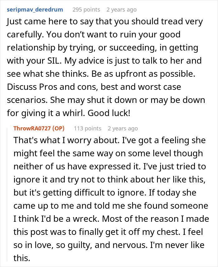 Guy Asks Internet For Some Relationship Advice After Falling In Love With His Ex-Wife’s Sister, Goes Viral Guy Asks Internet For Some Relationship Advice After Falling In Love With His Ex-Wife’s Sister, Goes Viral