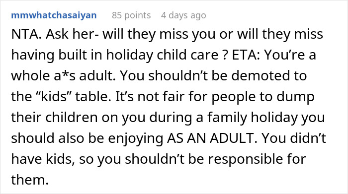 Woman Is Sick Of Having To Watch Her Cousins&rsquo; Children At Thanksgiving Gatherings, Decides To Spend It At Her Boyfriend&rsquo;s