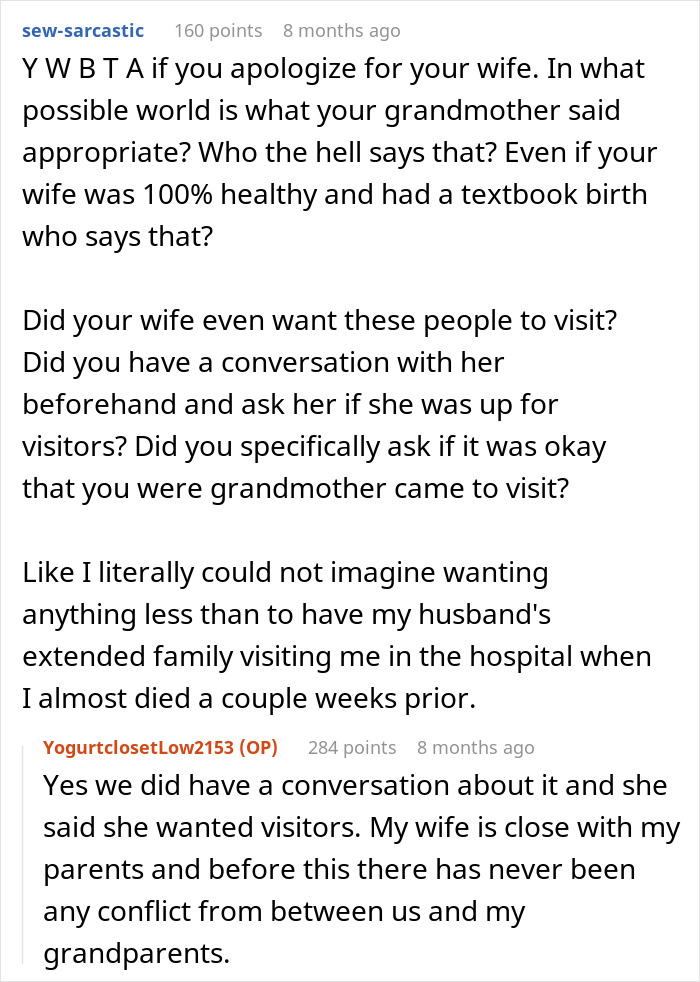 Woman Blows Up At Her Husband's Grandma After Giving A Difficult Birth, Family Is "Appalled" At Her Behavior And The Husband Supporting Her Woman Blows Up At Her Husband's Grandma After Giving A Difficult Birth, Family Is "Appalled" At Her Behavior And The Husband Supporting Her