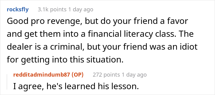 Guy Can&rsquo;t Afford His Car Payments And Wants To Cancel His Contract, His Friend Finds Bank Fraud In His Papers And Blackmails The Car Dealership