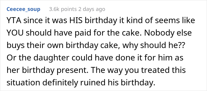 Man Refuses To Pay His Stepdaughter For The Cake She Baked For His Birthday, Family Drama Ensues Man Refuses To Pay His Stepdaughter For The Cake She Baked For His Birthday, Family Drama Ensues
