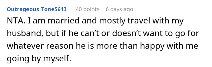 &ldquo;[Am I The Jerk] For Going On A Weekend Trip Alone That My Partner Couldn&rsquo;t Afford?&rdquo;