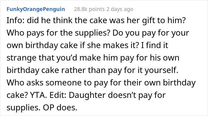 Man Refuses To Pay His Stepdaughter For The Cake She Baked For His Birthday, Family Drama Ensues Man Refuses To Pay His Stepdaughter For The Cake She Baked For His Birthday, Family Drama Ensues