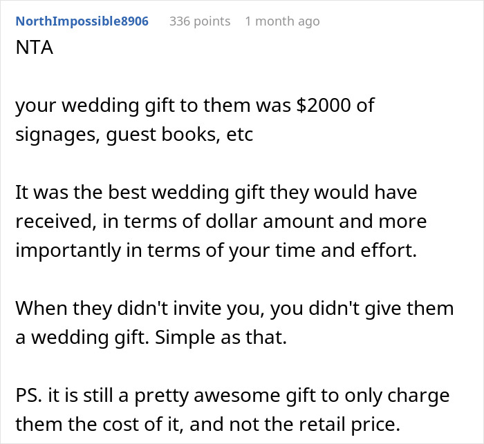 &ldquo;We&rsquo;ve Spent Close To $2,000 On All The Materials&rdquo;: Relatives Invoice Bride After Finding Out They Weren&rsquo;t Invited To The Wedding