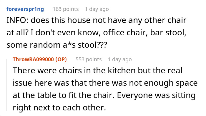Woman Sits On Husband's Lap During Thanksgiving, Making It Very Awkward For His Mom And His Ex That She Invited To The Dinner