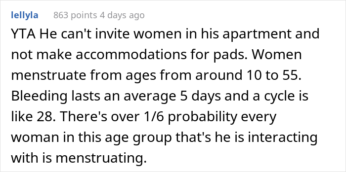"Am I A Jerk For Telling My Wife That Leaving Her Used Pad In My Brother's Place Was Inappropriate?"