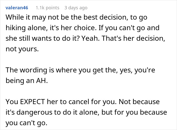&ldquo;[Am I The Jerk] For Expecting My Girlfriend To Cancel Her Plans For Me?&rdquo;