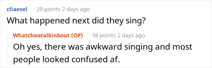 "How Embarrassing": Two Karens Come Up With A Plan To Interrupt A Wedding So The Guests Would Sing Happy Birthday To A 38-Year-Old Man