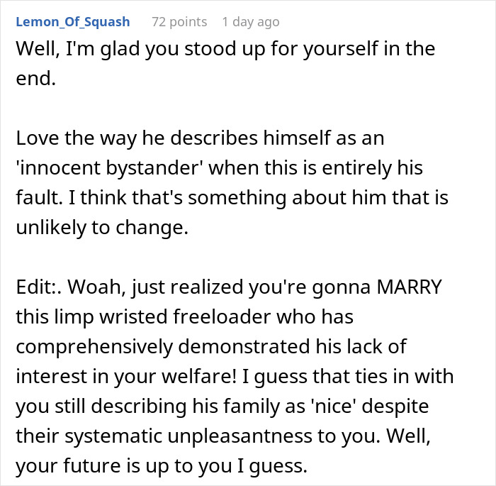 "I Snapped": Fiancé's Family Implies That This Woman Is A Gold Digger, So She "Exposes" His Unemployment At The Dinner Table "I Snapped": Fiancé's Family Implies That This Woman Is A Gold Digger, So She "Exposes" His Unemployment At The Dinner Table
