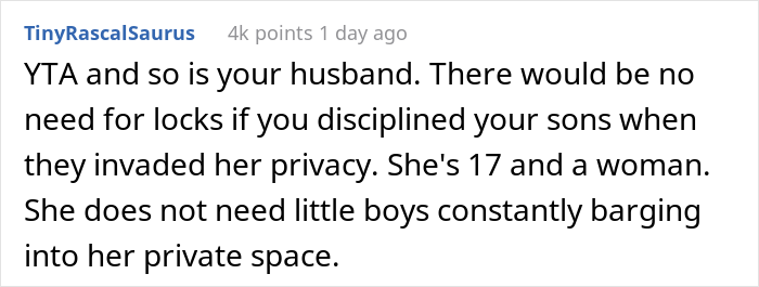 Internet Calls Out This Mother Who Doesn’t See The Problem With Her Daughter Complaining How Her Younger Brothers Keep Invading Her Privacy Internet Calls Out This Mother Who Doesn’t See The Problem With Her Daughter Complaining How Her Younger Brothers Keep Invading Her Privacy