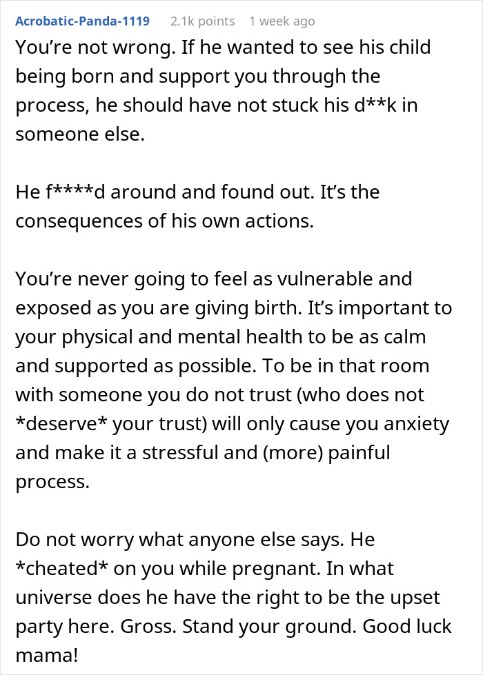 Pregnant Woman Discovers Her Husband’s Cheating On Her, Ends Up Banning Him From The Delivery Room Pregnant Woman Discovers Her Husband’s Cheating On Her, Ends Up Banning Him From The Delivery Room